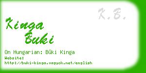 kinga buki business card