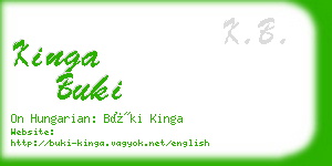 kinga buki business card